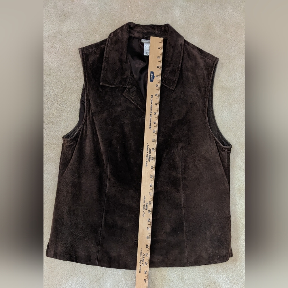 Size L Coldwater Creek Suede Vest - Picture 7 of 7